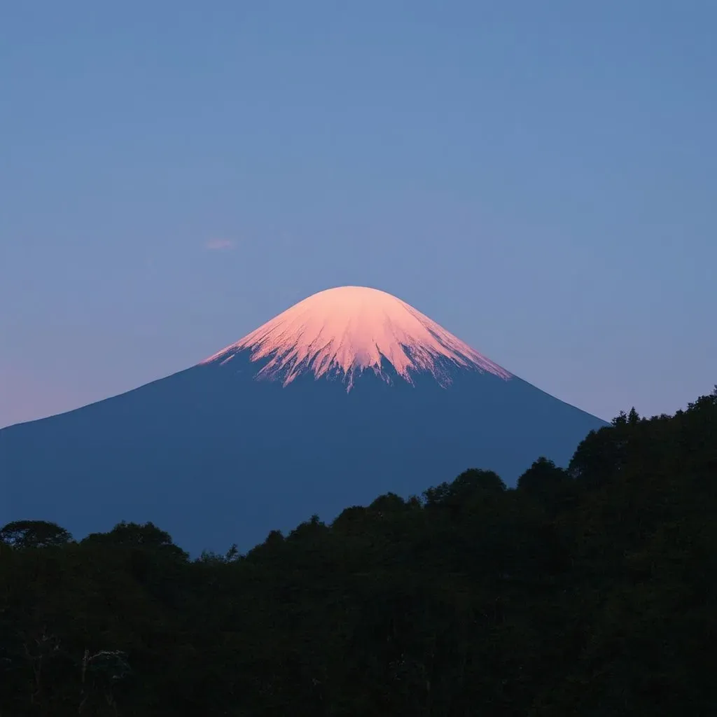 登山と満月